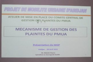 PMUA Comité Central de Gestion des Plaintes