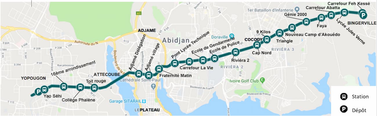 Ligne BRT Yopougon-Bingerville